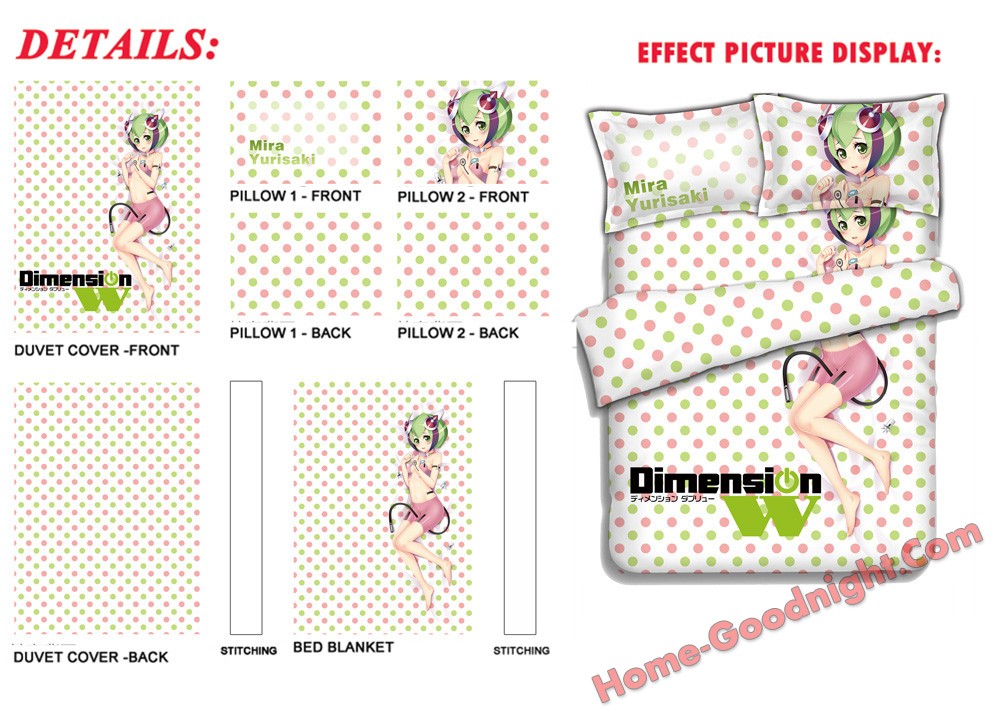 Yurisaki Mira - Dimension W Bedding Sets,Bed Blanket & Duvet Cover,Bed Sheet with Pillow Covers